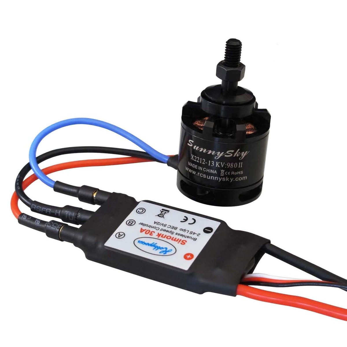 ドローン用SunnySky X2212-13 KV:980II 6個セット Sunnysky X2212-13 980KV Brushless Motor & SimonK 30A ESC for