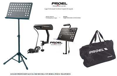 Leggio Musicale Proel RSM360M | Professionale, Preforato, Con Borsa, Regolabile In Altezza - Foto 5