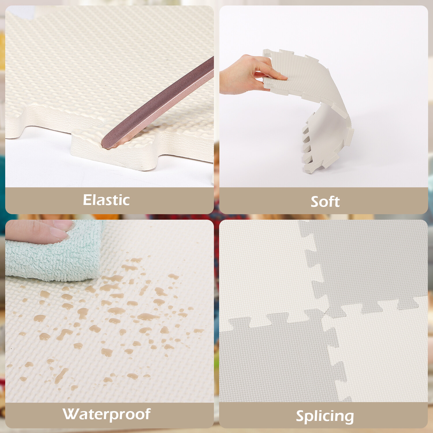 16Pcs EVA Foam Baby Play Mat Toddler Colorful Puzzle Exercise Yoga Mat