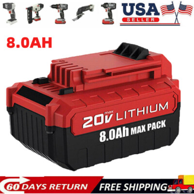 20V 8.0AH PCC685L Max Lithium-Ion Battery for PORTER CABLE 20V Max PCC680L
