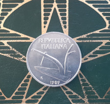 ($)  10 Lire 1989 (Spighe) - REPUBBLICA ITALIANA - Monetazione in Lire 1946-2001