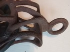 Antique metal pulley, Edna S&R Co. Cin O. farm barn equipment tool — photo 5