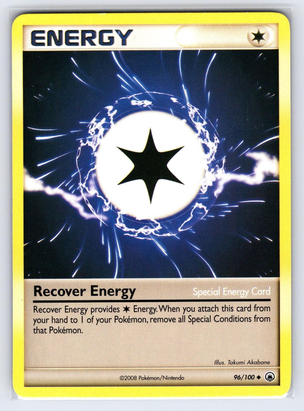 Recover Energy 96/100 2008 Majestic Dawn Pokemon Card Non Holo - Nm/Vlp