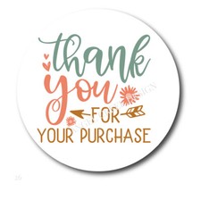 Thank You for Your Purchase Labels Scrapbook Stickers Thank You Envelope Seals