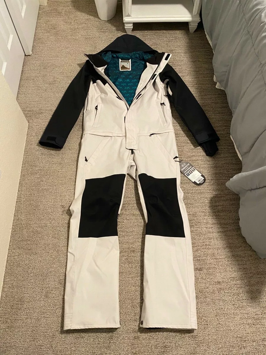 Airblaster stretch freedom suit men's large bone and black