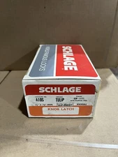 Rare SCHLAGE A10S TULIP 630 Satin Stainless Steel Door Knob Set Mid Century VTG