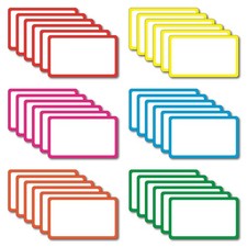 36 Pack Magnetic Dry Erase Labels - Magnetic Blank Cards with Color Borders, ...