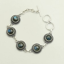 Labradorite Gemstone Handmade Bracelet Jewelry 11 Gms For Unisex  AB 51826