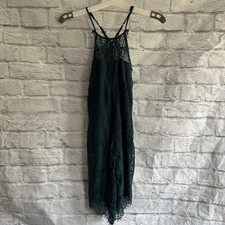 PREOWNED INTIMATELY FREE PEOPLE SHES GOT IT TEAL LACE DRESS WOMENS SMALL S