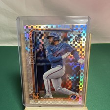 Topps 2025 Chrome Luis De Los Santos #74 X-Fractor Rookie New York Mets