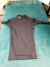 Under Armour Coldgear Mock Sweatshirt Small Womens Black Long Sleeve Running