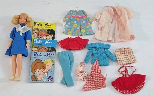 X-801 VINTAGE 1960/70'S MATTEL BARBIE SKIPPER DOLL W/ TAGGED CLOTHING