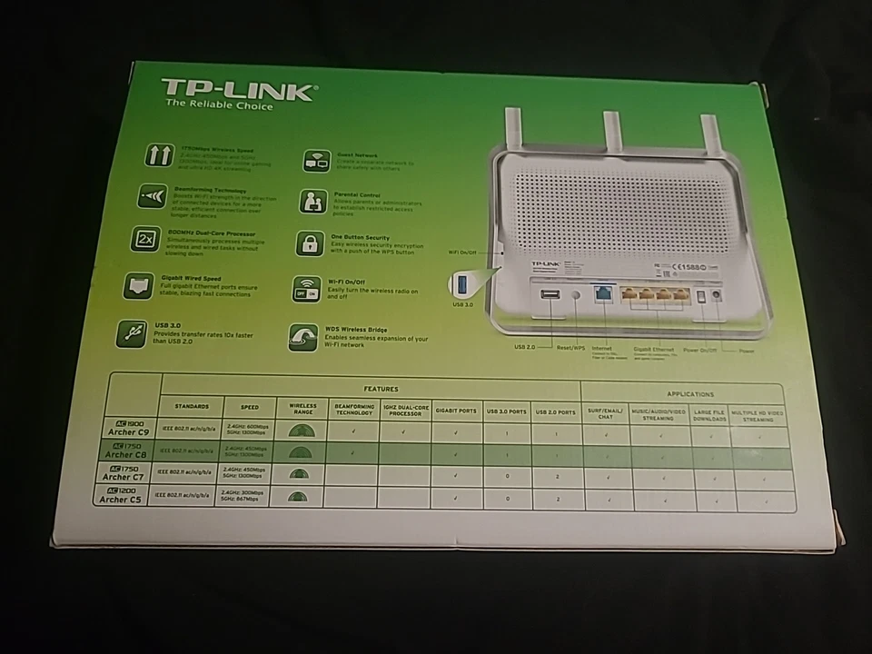 Router Gigabit Inalámbrico Doble Banda Tp-link Ac 1750 Modelo SIN Archer C8 Foto 2 de 4