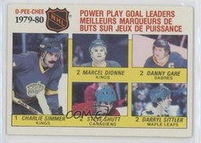 1980 O-Pee-Chee League Leaders Charlie Simmer Marcel Dionne Danny Gare HOF 08hr