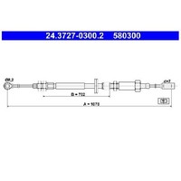 2X Handbremsseil Vorne FüR Citroen Jumper 244 Z 2.8 02 Bis 06 ATE 4HY 814043N
