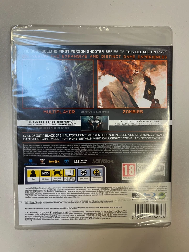 Call of Duty Black Ops 3 - PS3 UK Release Factory Sealed! - Image 2 of 3