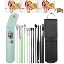 6PCS Ear Pick Cleaning Set Spiral Tool Spoon Ear Wax Remover Cleaner Curette Kit