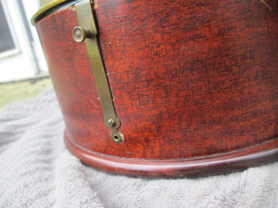 ANTIQUE HERSCHEDE Cincinnati Banjo Clock | Eglomisé Glass | Non-Running Repair - Image 4 of 4