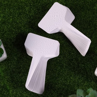 100Pcs Durable Plastic Plant Tags Reusable Garden Labels Grey Easy to Write