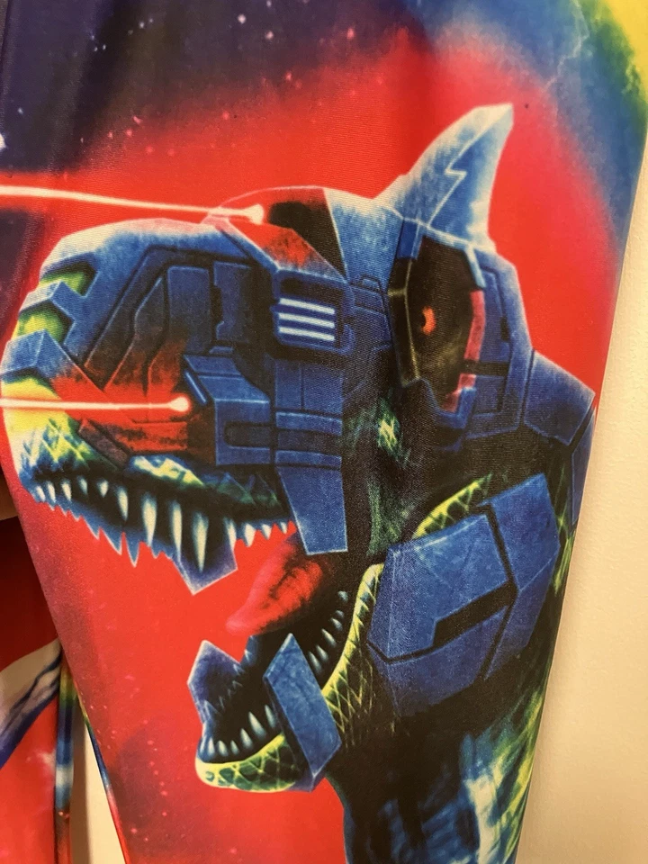 Leggings Unicornio vs Dinosaurio Robot Arco Iris BlackMilk Hell Yeah Knockoff XL Foto 2 de 4