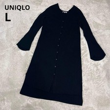 UNIQLO Mame Kurogouchi Collaboration 3D Rib Long Black Dress L Used