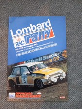 1982 Lombard RAC Rally Official Programme Exellent Condition