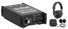 Caja USB DI pasiva en escenario DB2150 con salida de auriculares de 3,5 mm + auriculares