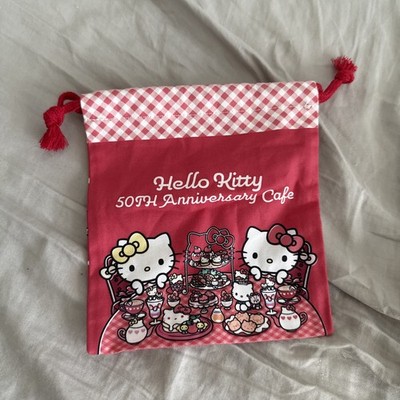 Hello Kitty 50Th Anniversary Sanrio Characters Flat Pouch