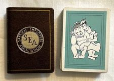 Vtg Cheer-Up Deck Medical Cartoon Playing Cards SEA Safeway Employees Assn Case