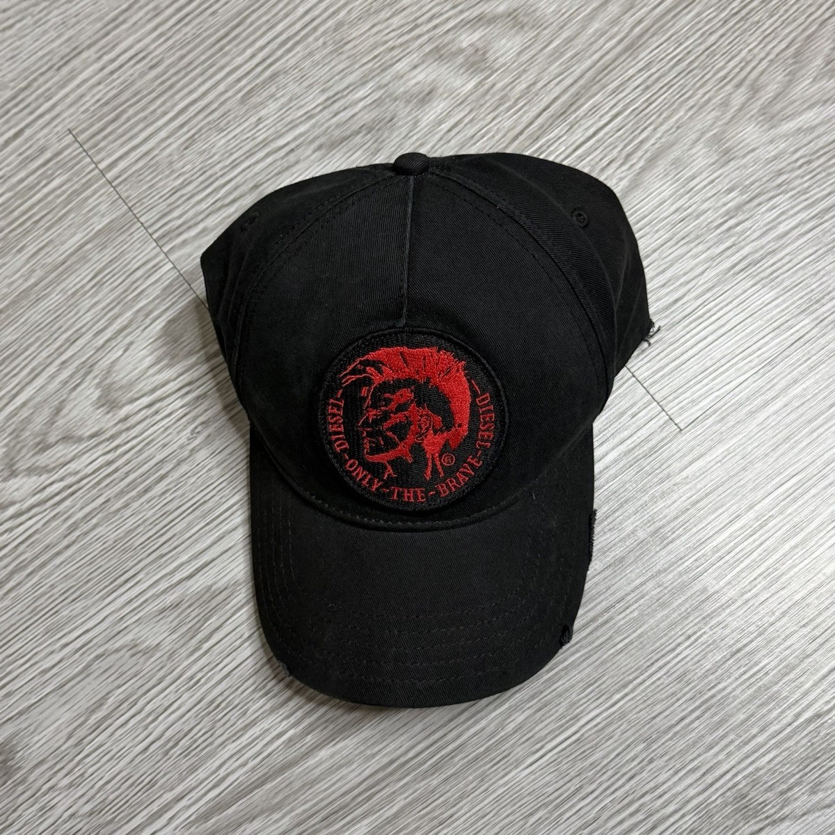 80s90s Because It's There イヤーフラップキャップ黒×赤 Diesel Y2K Only The Brave Red Logo Black Hat Adjustable Strap | eBay