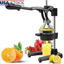 Heavy Duty Manual Citrus Juicer One-Hand Operation Easy Clean Dishwasher Safe US