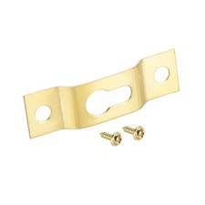 Keyhole Hanging Plate, 40mm x 11mm Hook for Frames with Screws, 20 Pcs (Golden)