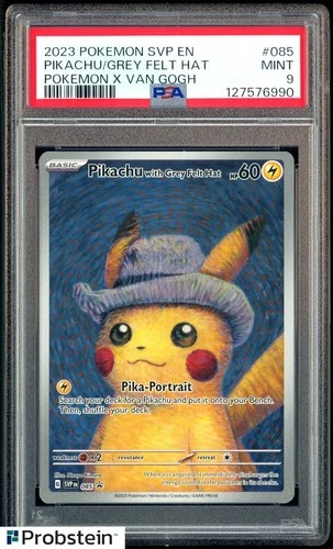 2023 Pokemon SVP EN Pokemon X Van Gogh #085 Pikachu with Felt Hat PSA 9