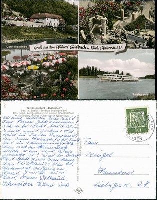 Ansichtskarte Sasbachwalden Terassen Cafe Rheinfried 4 Bild 1961