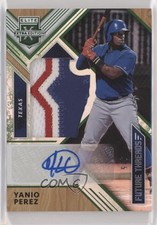 2018 Panini Elite Extra Edition Emerald 4/5 Yanio Perez #FTSA-YP Auto hg6
