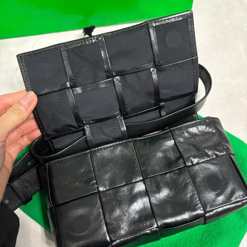 Bottega Veneta Mini Cassette Bag, Black, Authentic thumbnail 6