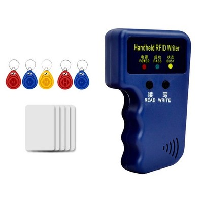 Handheld 125KHz RFID Kartenleser Writer mit 5 Schlüsselanhänger 5 Karten Set