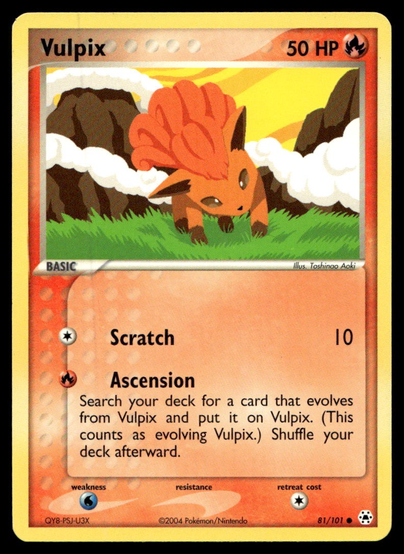 EX-NM Hidden Legends Vulpix Common 81/101 2004 Pokemon TCG