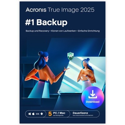 Acronis True Image 2025 Dauerlizenz 1, 3, 5 Computer Download ESD-Key per eMail