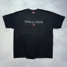 Vintage Harley-Davidson T-Shirt Men's XL Black Toronto Ontario Made in USA Y2K