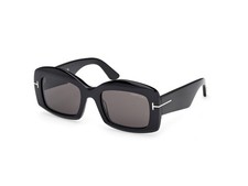 NEW TOM FORD FT1218 01A SHINY BLACK/SMOKE AUTHENTIC SUNGLASSES 53-21-140