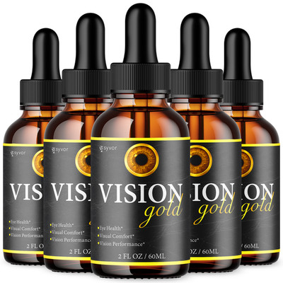 (5 Pack) Vision Gold Drops Support Healthy Vision & Eyes VisionGold 150 Servings