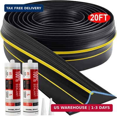 Jin&Bao Universal Garage Door Threshold Seal Strip 20FT Kit, Bottom Waterproof R