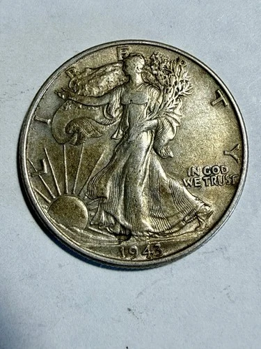 USA Walking Liberty Half Dollar • 1943 XF (Extremely fine).  Composition: Silver