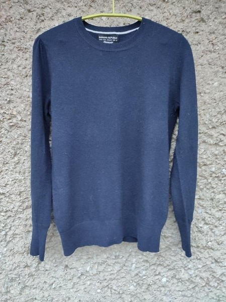 Men Banana Republic Sweater Navy Cashmere 38 / M /