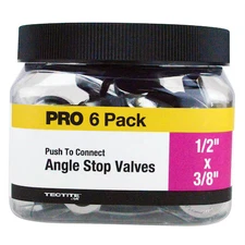 APOLLO FSBVA1238C6JR 1/2 in. Chromed Brass Push-To-Connect x 3/8 in. O.D. Comp.