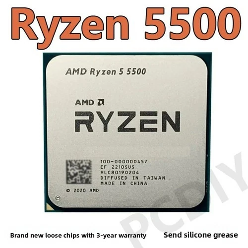 AMD Ryzen 5 5500 CPU Processor (3.6 GHz, 6 Cores, Socket AM4)
