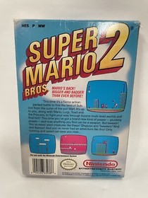 Super Mario Bros 2 Nintendo NES CIB Complete W/ Manual, Insert, Cover WHITE SEAL