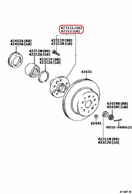 Eje trasero genuino Toyota Lexus SC430 IS300 GS300 JZX110 42301-30040 OEM Foto 3 de 4