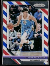 2018-19 Panini Prizm #191 Justin Jackson Prizms Red White and Blue